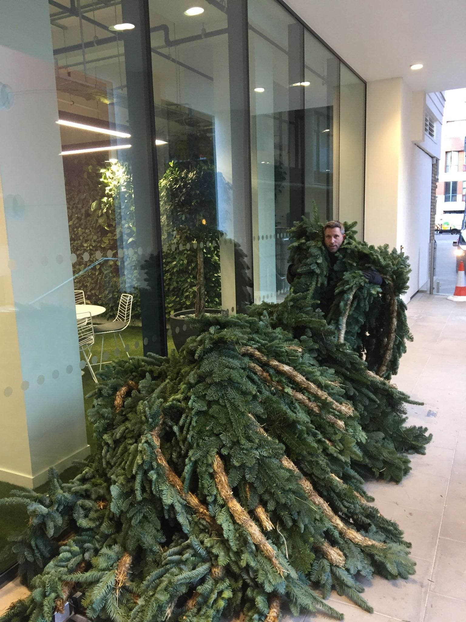 Christmas tree decoration for London offices
